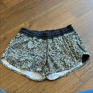 Lululemon Athletica Black and Green Athletic Shorts